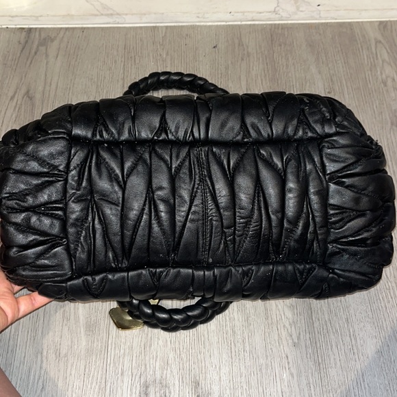 Authentic Miu Miu Black Matelassé Leather Coffer Bag - Picture 11 of 15